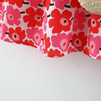 Baby Girls Summer Cotton Floral or Strawberry Print Dress - image 11