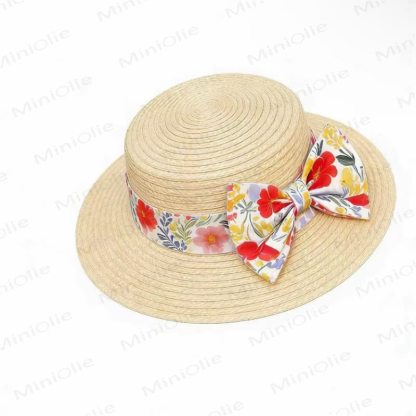 Toddler Kid Girls Cotton Floral Print Sleeveless Dress with Hat - Multicolor with Hat - 12-13T - image 2