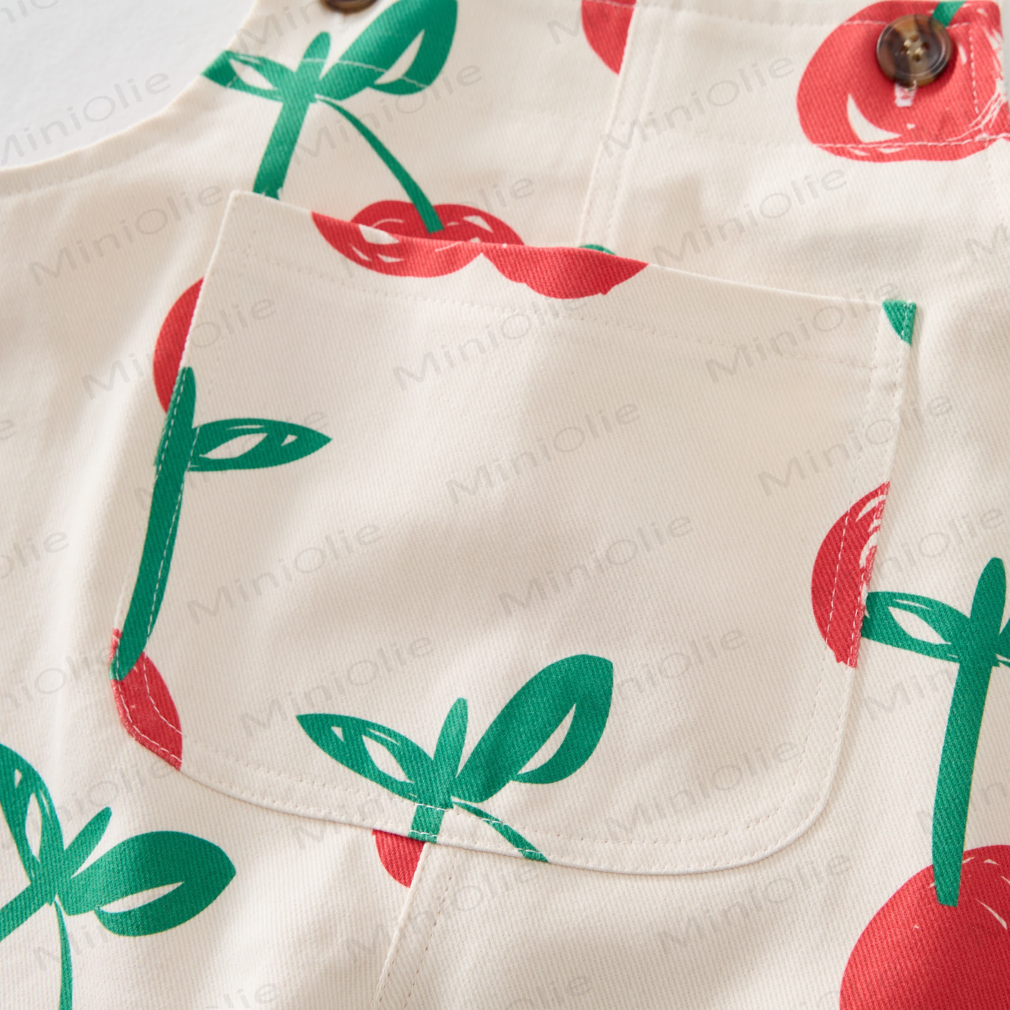 Baby Toddler Cherry Overalls - image 4