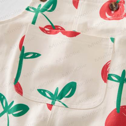 Baby Toddler Cherry Overalls - image 4