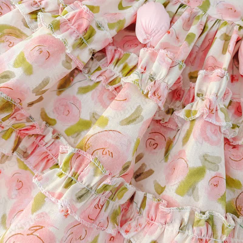 Toddler Girls Tulip Print Cotton Dress - image 6