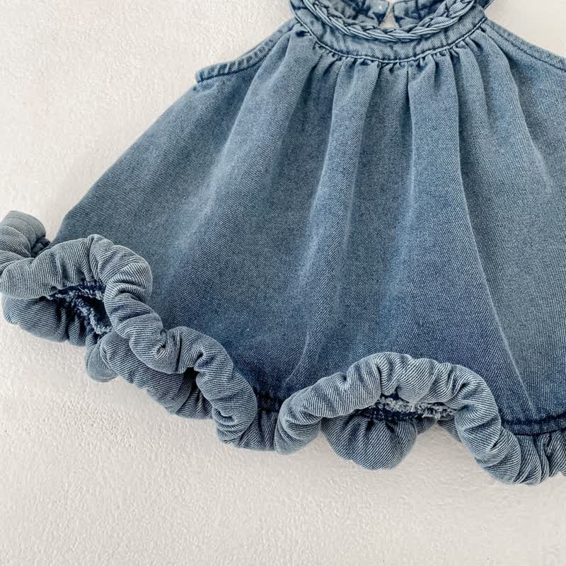 Toddler Girl Denim Tank Top and Pants Set - image 4