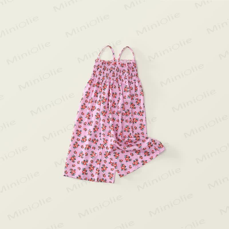 Toddler Girl Smocked Floral Polyester Spaghetti Strap Dress - image 2