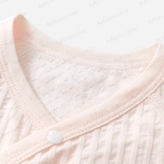 Baby Bear Pattern Solid Color Romper - image 6