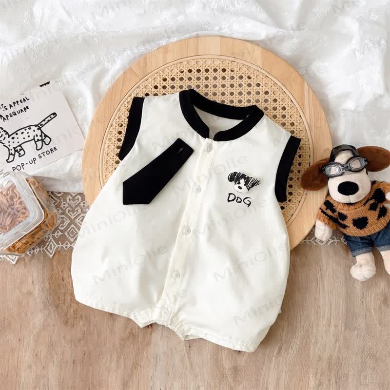 DOG Baby Beige Sleeveless Romper - image 3