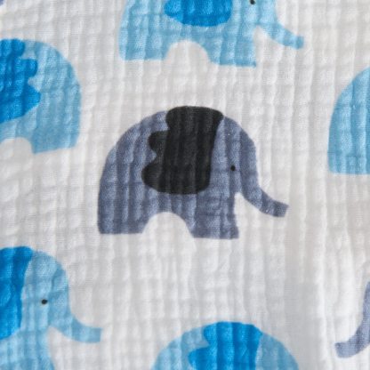 Baby Blue & Grey Elephants Jumpsuit with Hat - image 7