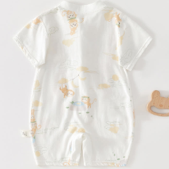 Baby Monkey Print Summer Romper - image 2