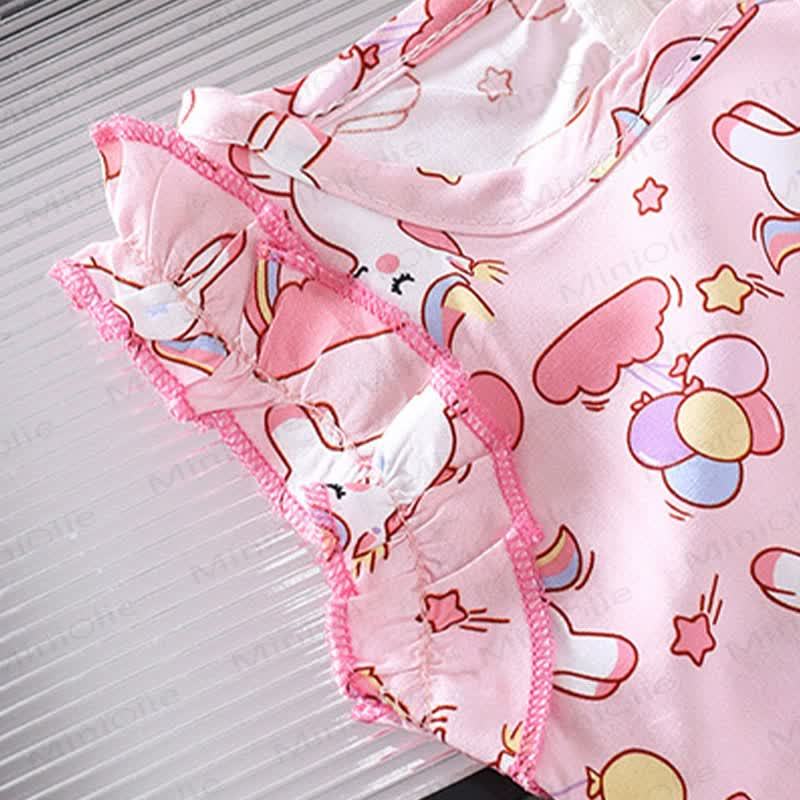 Toddler Girls Animal Rainbow Bow Sleeveless Dress - image 10