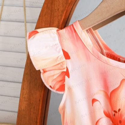 Toddler Girls Floral Bow Back Sleeveless Dress - image 3