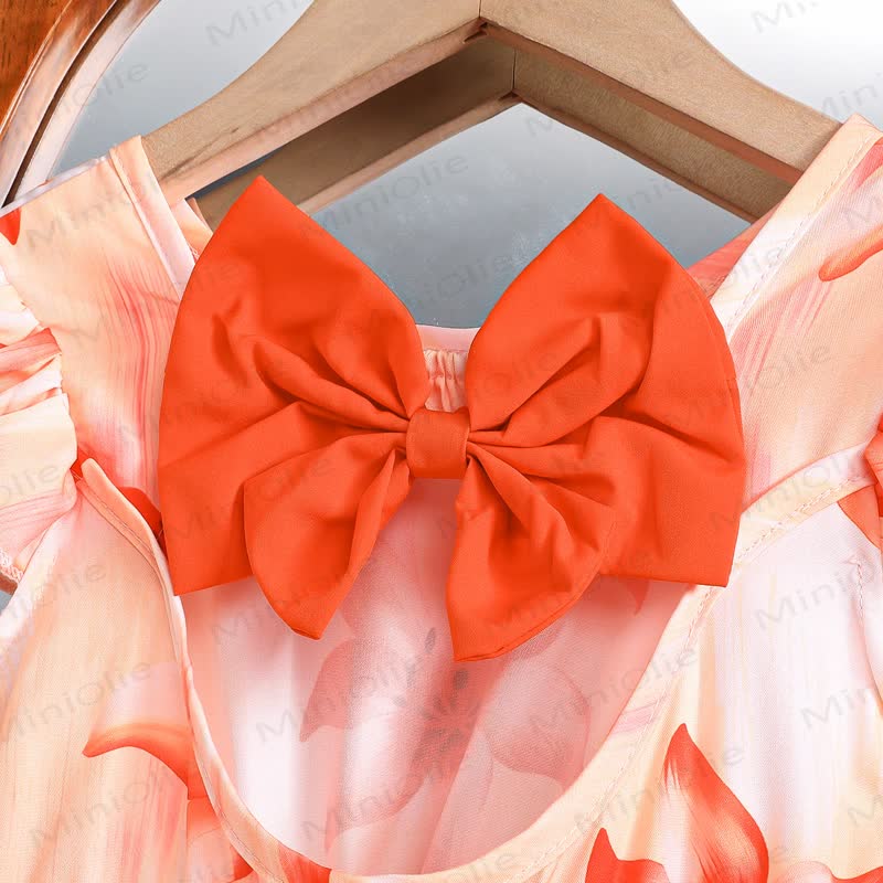 Toddler Girls Floral Bow Back Sleeveless Dress - image 4