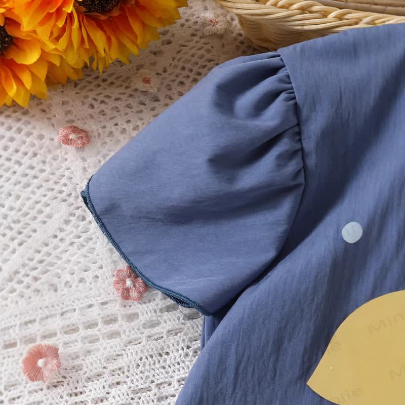 Toddler Girls 3D Yellow Flower A Line Dress - image 3