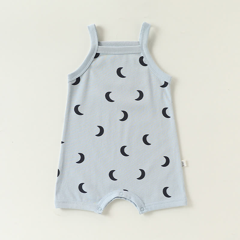 Baby Blue Moon Print Romper/Bodysuit/Tee - Sling Romper - 12-24M - image 3