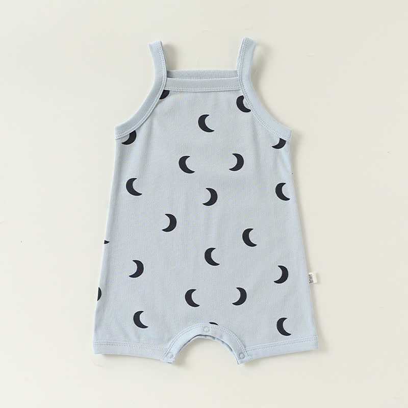 Baby Blue Moon Print Romper/Bodysuit/Tee - Sling Romper - 12-24M - image 3