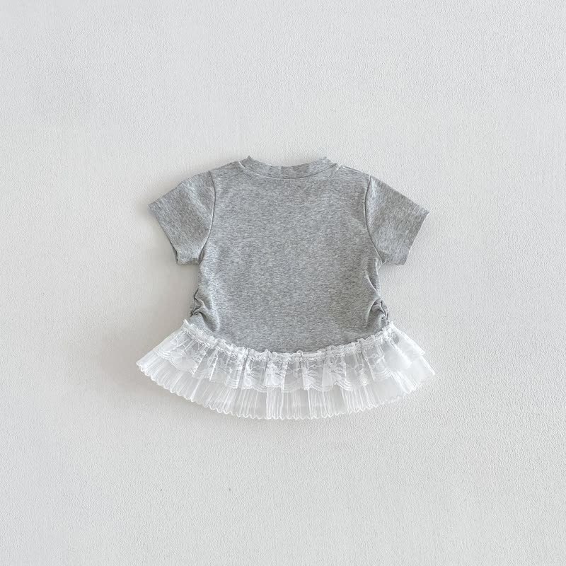 Baby Girl Lace Spliced T-Shirt - image 4