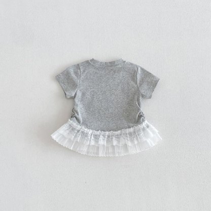 Baby Girl Lace Spliced T-Shirt - image 4