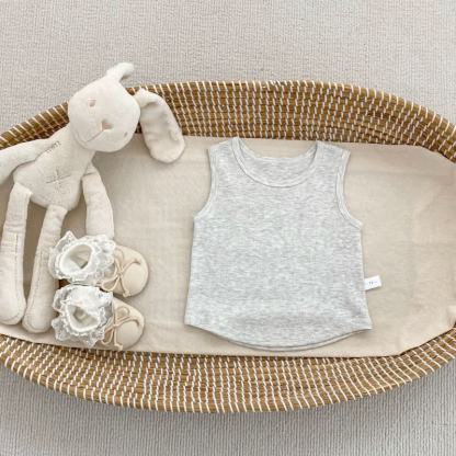 Baby Girl Solid Color Tank Top - Gray - 4-5T - image 4