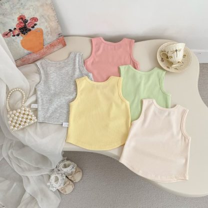 Baby Girl Solid Color Tank Top - image 7