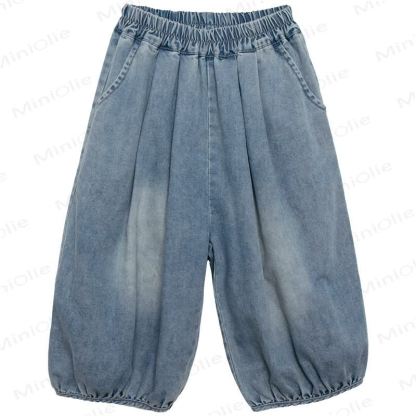 Toddler Boys Denim Solid Blue Pants - image 2