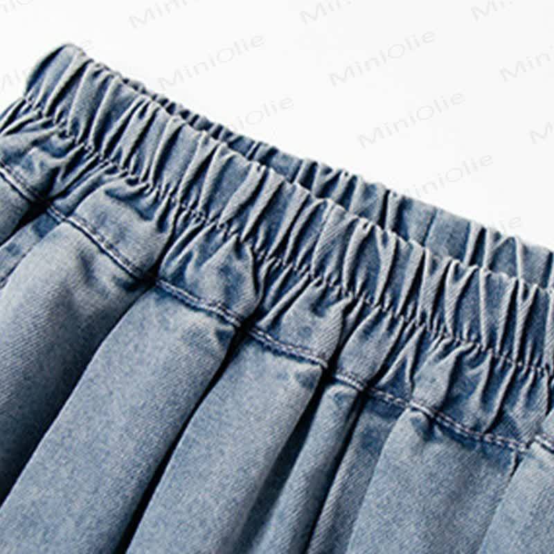 Toddler Boys Denim Solid Blue Pants - image 5