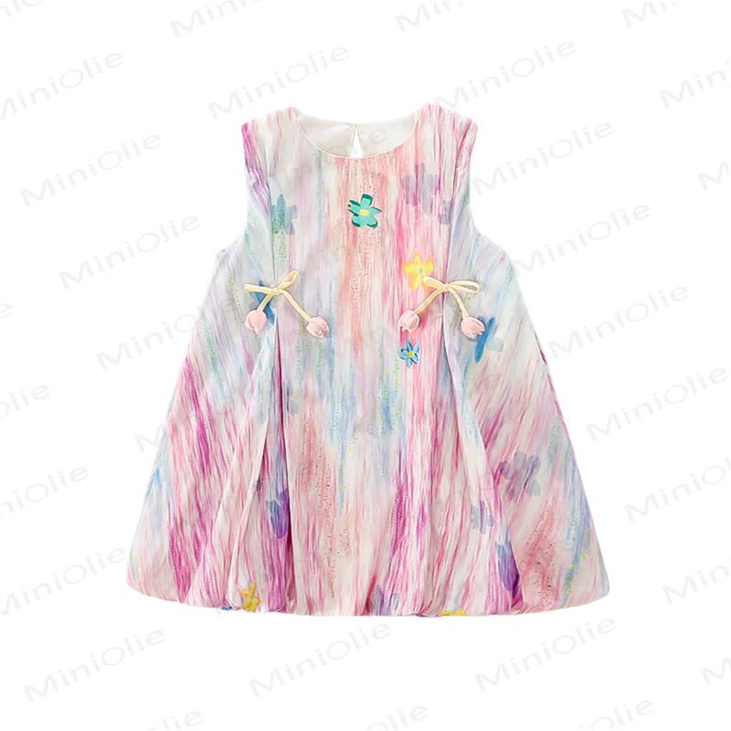 Toddler Girls Princess Floral Cotton Sleeveless Dress - image 4