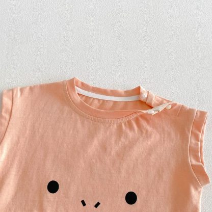 Baby Cartoon Face Sleeveless T-shirt - image 4