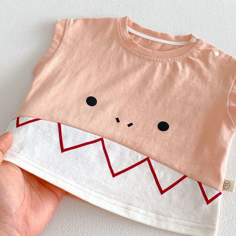 Baby Cartoon Face Sleeveless T-shirt - image 6