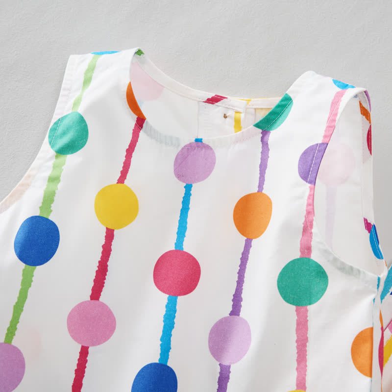 Baby Colorful Polka Dot Stripes 2-Piece Sleeveless Set - image 5