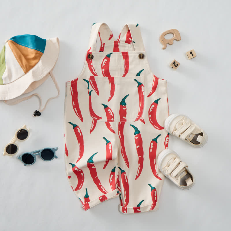 Baby Toddler Pepper White Overalls  - image 2