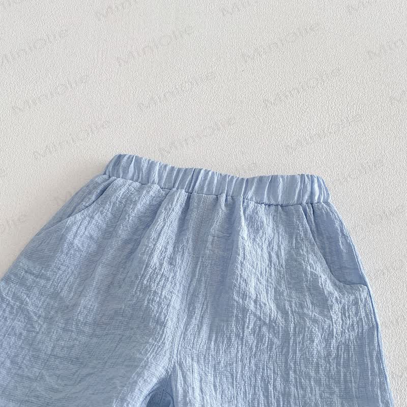 Baby Breathable Solid Color Tee and Shorts Set - image 6