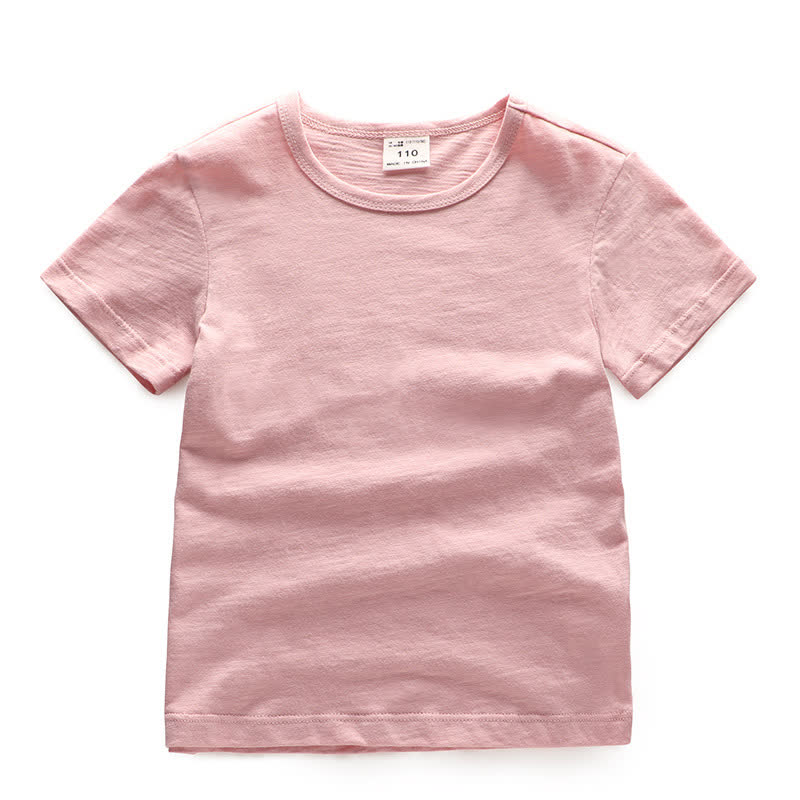 Toddler Solid Color Crewneck Tee - Pink - 7-8T - image 3