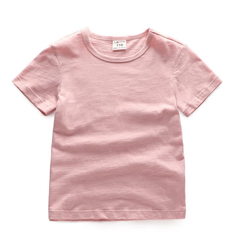 Toddler Solid Color Crewneck Tee - Pink - 7-8T - image 3