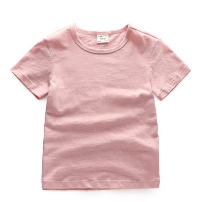 Toddler Solid Color Crewneck Tee - Pink - 7-8T - image 3