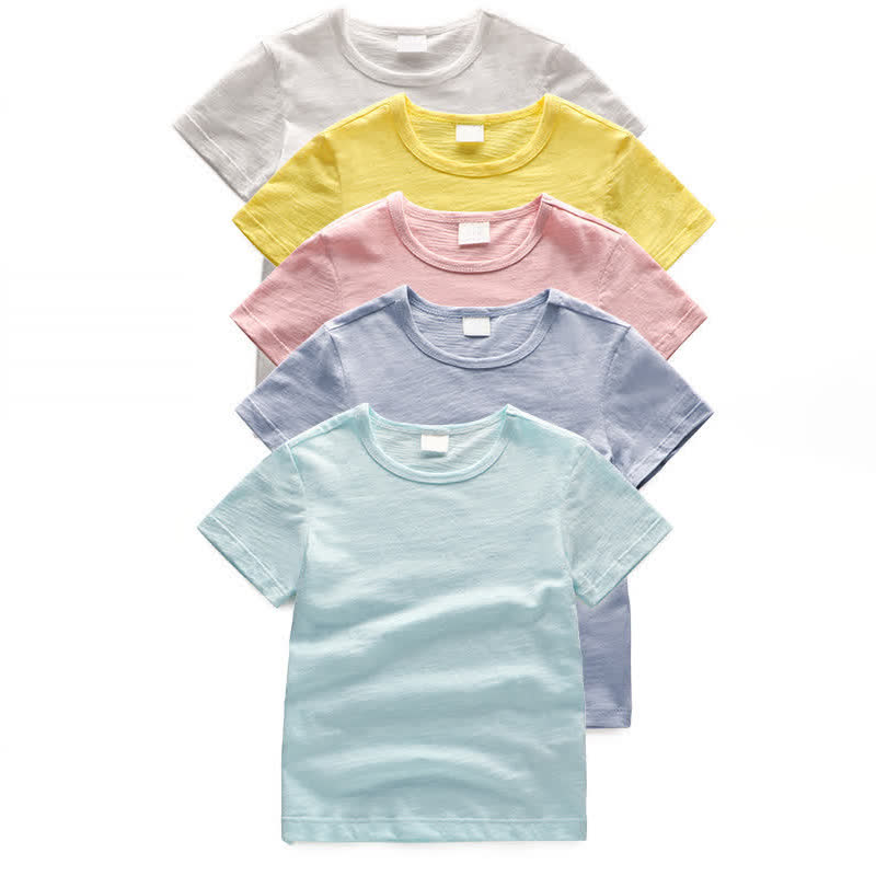 Toddler Solid Color Crewneck Tee - image 1