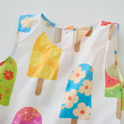 Toddler Colored Ice Cream Pattern Sleeveless 2-piece Set - image 5