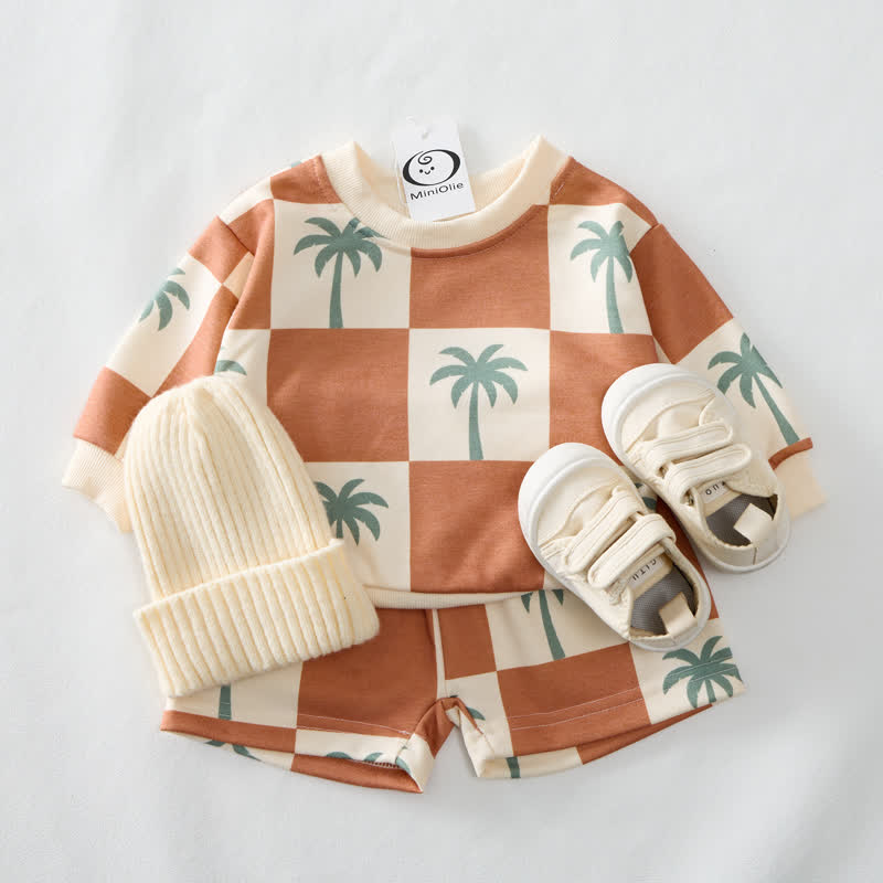 Baby Checkered Coconut Tree White 2-piece Set - image 2