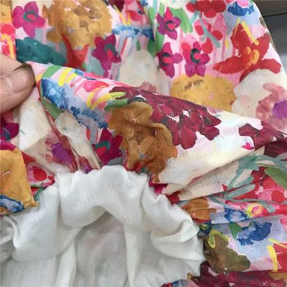 Toddler Girls Cotton Floral Multicolor Sleeveless Dress - image 4