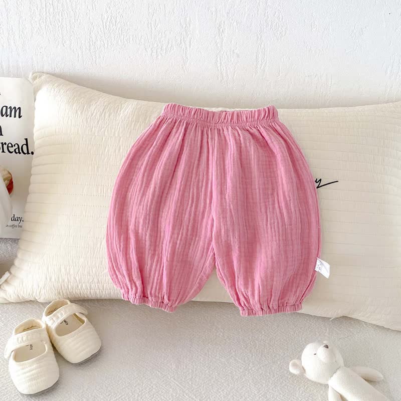 Baby Cotton Solid Color Pants - Pink - 2-3T - image 6