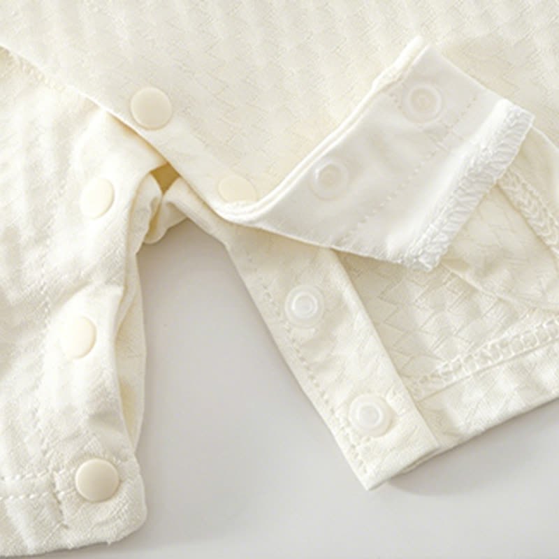 Baby Solid Color Dog Front Snaps Romper - image 8