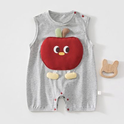 Baby Fruit Sleeveless Romper - Gray - 2-3T - image 3