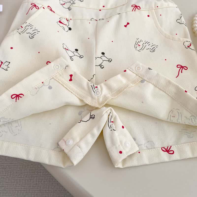 Baby Girls Cotton Animal Print Tank Top and Overalls 2-piece Set - image 8