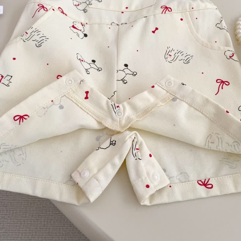 Baby Girls Cotton Animal Print Tank Top and Overalls 2-piece Set - image 8