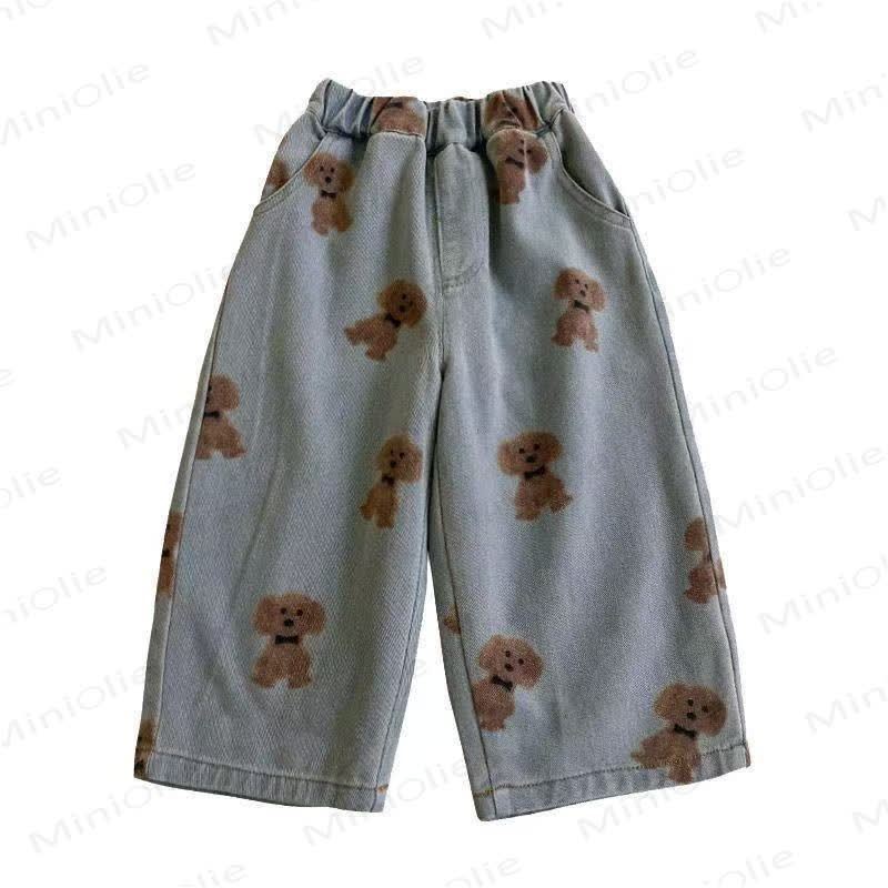 Toddler Animal Print Washed Denim Pants - image 3