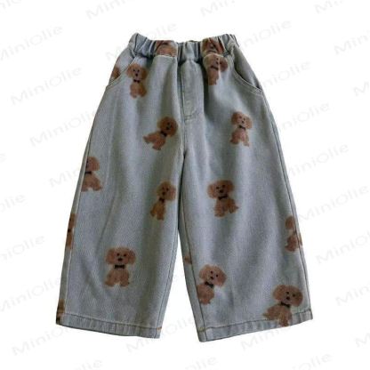 Toddler Animal Print Washed Denim Pants - image 3