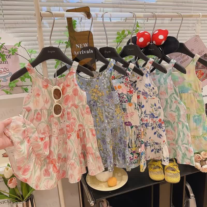 Toddler Kid Girls Floral Print Sleeveless Dress - image 1