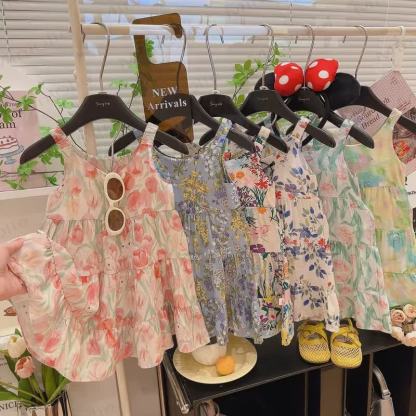 Toddler Kid Girls Floral Print Sleeveless Dress - image 1