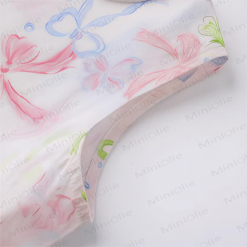 Toddler Kid Girls Bow Floral Ruffle Sleeveless Dress - image 4