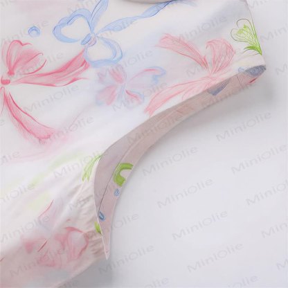 Toddler Kid Girls Bow Floral Ruffle Sleeveless Dress - image 4