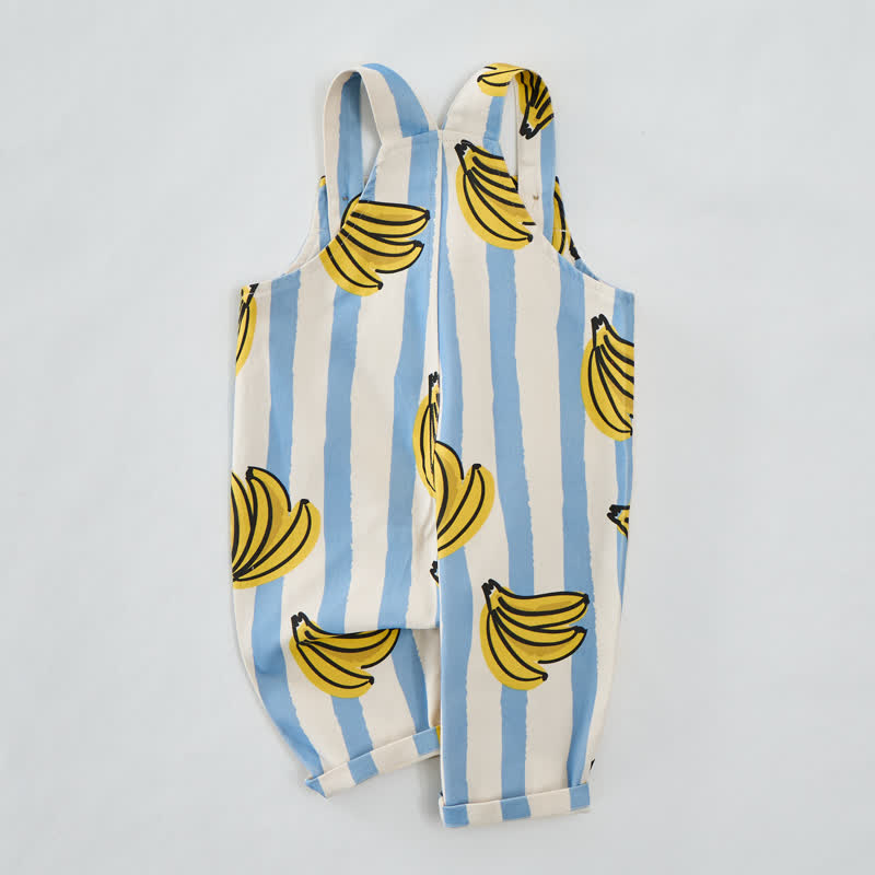 Baby Toddler Banana Blue Striped Pocket Overalls - image 3