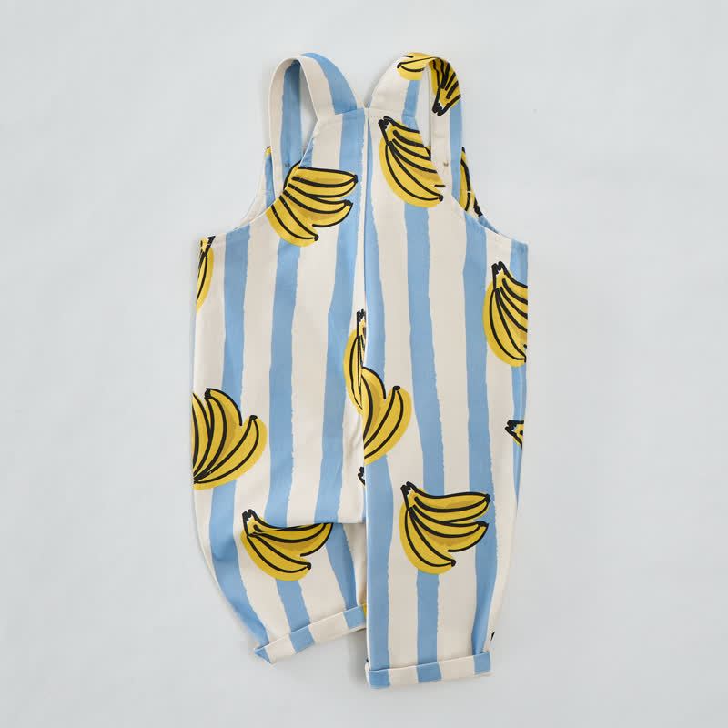 Baby Toddler Banana Blue Striped Pocket Overalls - image 3