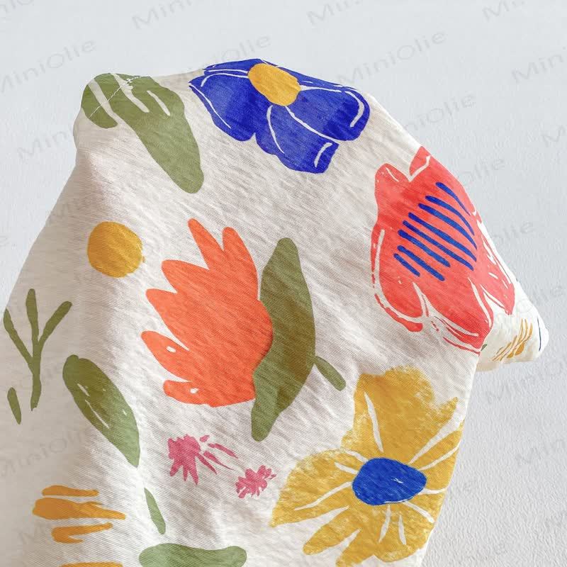 Baby Toddler Floral Palm Rayon Tank Top and Shorts Set - image 4